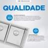 Kit Cuba Dupla Gourmet com Acessórios Solo 35x35x40 e Válvula e Escorredor e Tampa Arell - 3