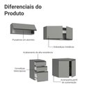 Ver imagem 5 de Armário de Cozinha Compacta Suspenso 200cm Cinza Nice Madesa 05