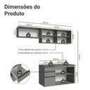 Ver imagem 4 de Armário de Cozinha Compacta Suspenso 200cm Cinza Nice Madesa 05