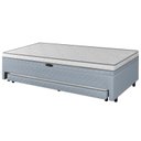 Ver imagem 1 de Cama Box Conjugada Solteiro Maya 88x188 c/ Baú e Cama Auxiliar Cinza