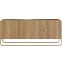 Ver imagem 7 de Aparador Buffet para Sala de Jantar 4 Portas Industrial 180cm Alek A03 Hanover Dourado - Lyam Decor