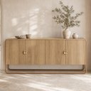 Ver imagem 1 de Aparador Buffet para Sala de Jantar 4 Portas Industrial 180cm Alek A03 Hanover Dourado - Lyam Decor