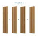 Ver mais imagens de Rack com Painel Ripado TV 60 Polegadas Planejado 160x230cm Aruá CabeCasa MadeiraOriginals Marrom