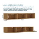 Ver imagem 3 de Rack com Painel Ripado TV 60 Polegadas Planejado 160x230cm Aruá CabeCasa MadeiraOriginals Marrom