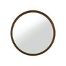 Espelho Redondo de Parede Estilo Minimalista 33 Cm - Moema - Imbuia - 5