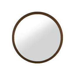 Espelho Redondo de Parede Estilo Minimalista 33 Cm - Moema - Imbuia - 5 Espelho Redondo de Parede Estilo Minimalista 33 Cm - Moema - Imbuia - 5