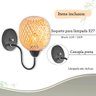 4 Luminária de Parede Fibra Natural Artesanal em Bambu Nat95 - 5