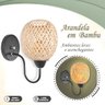 4 Luminária de Parede Fibra Natural Artesanal em Bambu Nat95 - 2