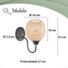 4 Luminária de Parede Fibra Natural Artesanal em Bambu Nat95 - 7