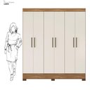Ver imagem 4 de Guarda Roupa Casal 6 Portas e 2 Gavetas Verso - Amêndola Touch/off White