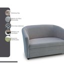 Ver imagem 4 de Sofá Namoradeira Mari Boucle Cinza Claro Estofama