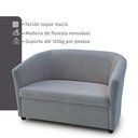 Ver imagem 5 de Sofá Namoradeira Mari Boucle Cinza Claro Estofama