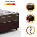 Ver imagem 4 de Cama Box Casal Marrom + Colchão Ortopédico de Espuma Firme Orthoface Polar 138x188x25cm - Suporta At