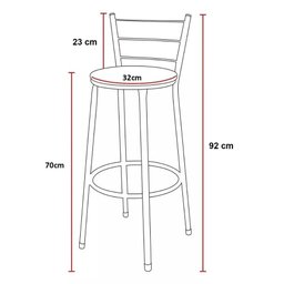 Banqueta Alta Ratan Hawai Preta Palha   - 5