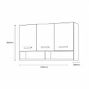 Ver mais imagens de Armário Aéreo Multiuso Modulado 3 Portas 120 cm Montado em MDP – Amadeirado Cinza/Marrom