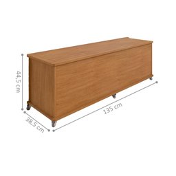 Baú com Rodízios para Quarto Altair Cedro - 2