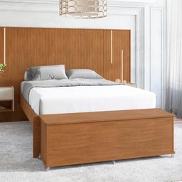 Baú com Rodízios para Quarto Altair Cedro - 4