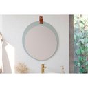 Ver imagem 1 de Espelheira de Banheiro Lua Parede Oval 60x60cm Pistache - Mgm