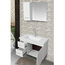 Ver imagem 5 de Kit Gabinete Cuba e Espelheira 74cm para Banheiro 100% Mdf:branco