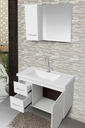 Ver imagem 5 de Kit Gabinete Cuba e Espelheira 74cm para Banheiro 100% Mdf:branco