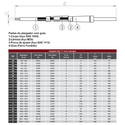 Alargador Expansível com Guia - 11,9 a 30,2mm - 9 Peças - 3
