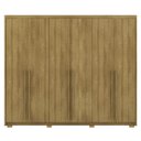 Ver imagem 1 de Guarda Roupa Casal 6 Portas 3 Gavetas Mdf 275 Cm Nature Vlr