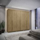 Ver imagem 6 de Guarda Roupa Casal 6 Portas 3 Gavetas Mdf 275 Cm Nature Vlr
