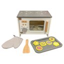 Ver imagem 1 de Mini Microondas de Madeira + Bandeja + 6cookies + Luva e Espatula