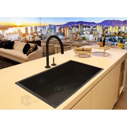 Cuba Preta 70x40 Para Pia C/Válvula Nova Decor Cuba para diversos ambientes - 1