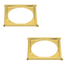 Kit C/2 Porta Grelha Ralo Click 15x15 Suporte Inox Dourado - 1
