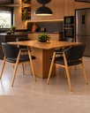 Ver imagem 3 de 2 Cadeiras Maysa em Corino Preto Madeira Maciça | Design Contemporâneo e Conforto Excepcional
