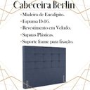 Ver imagem 3 de Cabeceira Queen 158 cm Berlin Veludo Azul Soon