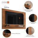 Ver imagem 4 de Painel Safira para Tv até 50 Polegadas Design Moderno e Prateleira Versátil - 3 Cores:cedro
