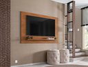 Ver imagem 1 de Painel Safira para Tv até 50 Polegadas Design Moderno e Prateleira Versátil - 3 Cores:cedro