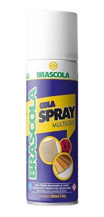 KIT 2 COLA DE CONTATO ADESIVO SPRAY TIPO 76 340G BRASCOLA - 2