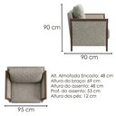 Ver imagem 3 de Poltrona Decorativa Ambar Braços Pes em Madeira Boucle Tce 1018 Moll
