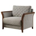 Ver imagem 1 de Poltrona Decorativa Ambar Braços Pes em Madeira Boucle Tce 1018 Moll