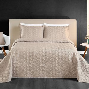 COBRE LEITO AGATA KING 3 PCS - Caqui