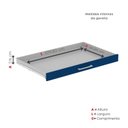 Ver imagem 6 de Mapoteca Mont 5 Gavetas 71,3cm x 120,4cm Aço Cinza/Branco/Azul Delrei