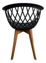 Ver imagem 4 de Cadeira de Jantar Web com Assento Estofado Madeira Maciça Premium Preto