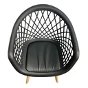 Ver imagem 5 de Cadeira de Jantar Web com Assento Estofado Madeira Maciça Premium Preto