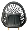 Ver imagem 5 de Cadeira de Jantar Web com Assento Estofado Madeira Maciça Premium Preto