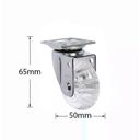 Ver imagem 2 de 6 Rodizio Roda Giratório Gel 50mm sem e com Freio Anti Risco 50kg Schioppa