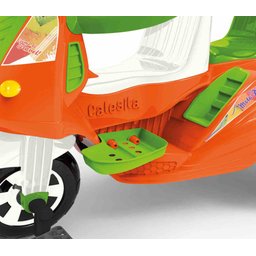 Carrinho de Passeio e Pedal Triciclo 2 Lugares Emparrudor Moto Duo Criança Cor Laranja/verde - 7