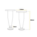 Ver imagem 4 de Pé 15 Cm Alumínio para Armário e Móveis em Geral 4 Unidades