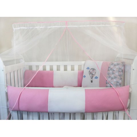 Kit Kids com Mosquiteiro Comum - Balão Rosa