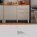 Ver imagem 3 de Balcão para Cozinha 120cm 2 Portas 2 Gavetas Olga Amêndola/nude