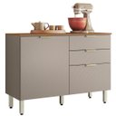 Ver imagem 6 de Balcão para Cozinha 120cm 2 Portas 2 Gavetas Olga Amêndola/nude