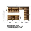 Ver imagem 4 de Cozinha Completa Modulada 100% MDF 6 Peças 12 Portas 4 Gavetas e Vidro 354cm Vicenza Espresso Móveis Branco/Amêndoa/Brilho