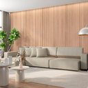 Ver imagem 7 de Painel Ripado Canelado/ondulado Carvalho Americano 2750 X 445 X 9mm - Caixa com 2 Painéis = 2,5m2